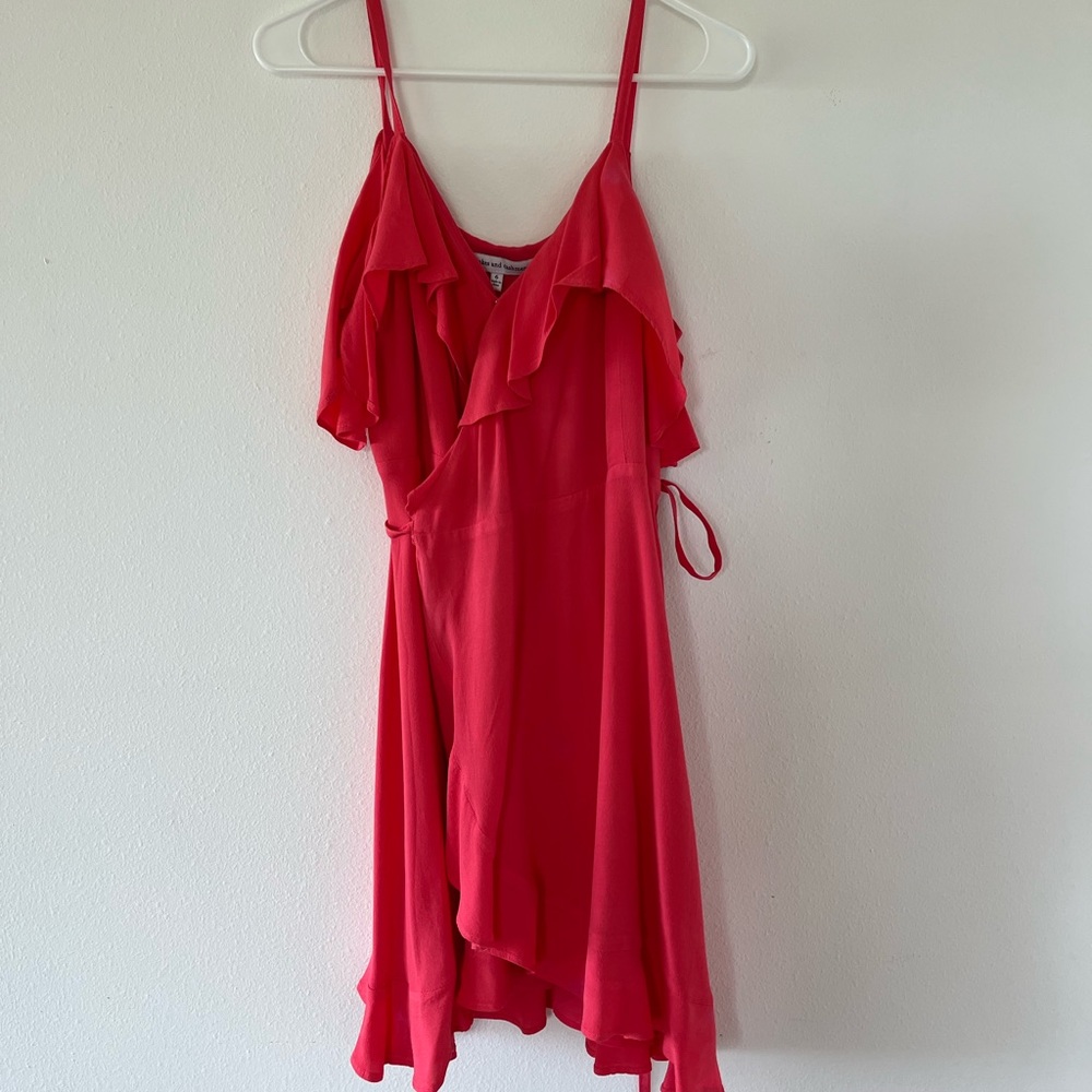 Cupcakes and Cashmere Ruffle Wrap Dress